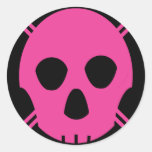 Johnny Skull - Pink Sticker
