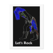 Johnny's Rock Star reversed color postcards