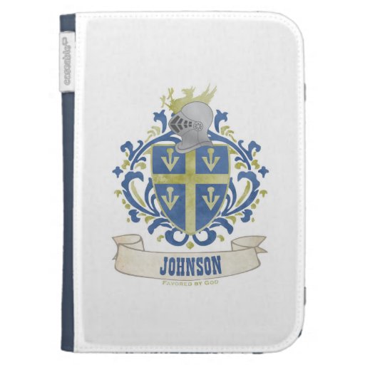 Johnson Family Crest Kindle Folio Cases