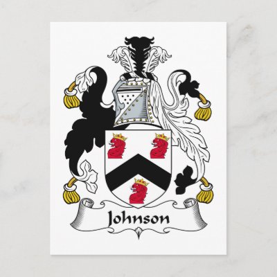 Johnson Family Crest Post Cards