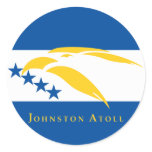 Johnston Atoll Flag Round Stickers