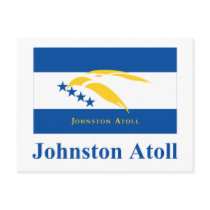 Johnston Atoll Flag with Name postcards