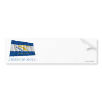 Johnston Atoll Waving Flag with Name bumper stickers