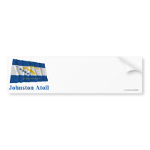 Johnston Atoll Waving Flag with Name bumper stickers