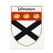 Johnston Coat of Arms/Family Crest postcards