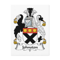 Johnston Family Crest postcards