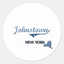 Johnstown New York City Classic Round Stickers