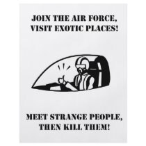 Join Air Force See Exotic People Then Kill Them Custom Flyer