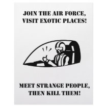 Join Air Force See Exotic People Then Kill Them Custom Letterhead