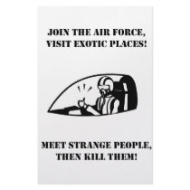 Join Air Force See Exotic People Then Kill Them Stationery Design