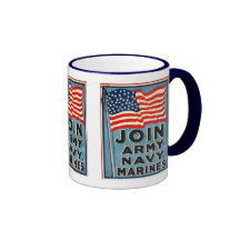 Join Army, Navy, Marines WPA 1917 Coffee Mugs