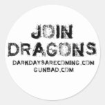 Join Dragons Round Sticker