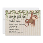 Join In The Fun Monkey Baby Shower invitations