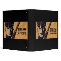 Join Me Land Sea US Marines 3 Ring Binders