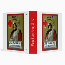 Join Now! ~ Vintage Nurse Vinyl Binder