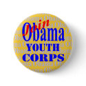Join Obama Youth Corps Button by HodlinGallery Join Obama Youth Corps Button