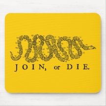 join or die 50 states mouse pad