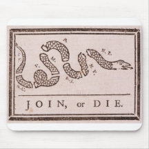 Join or Die Benjamin Franklin Political Cartoon Mouse Pad