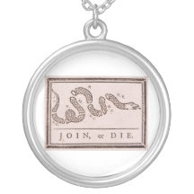 Join or Die Benjamin Franklin Political Cartoon Custom Necklace