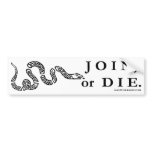 Join or Die bumper stickers