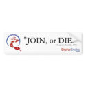 join or die bumper sticker bumper stickers by BrokeSnake join or die bumper sticker bumper stickers