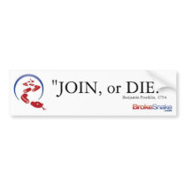 join or die bumper sticker bumper stickers