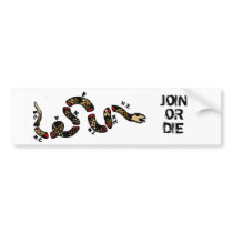 Join Or Die Bumper Sticker