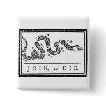 Join or Die Pinback Button