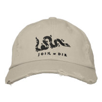 Join or Die Embroidered Hat embroidered hats by Libertymaniacs Join or Die Embroidered Hat embroidered hats