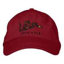 Join or Die Embroidered Hat embroidered hats by Libertymaniacs Join or Die Embroidered Hat embroidered hats
