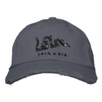 Join or Die Embroidered Hat embroidered hats by Libertymaniacs Join or Die Embroidered Hat embroidered hats