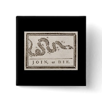 Join, or Die Flag Pinback Button