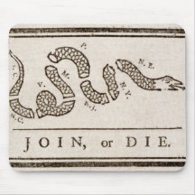 Join, or Die Flag Mouse Pads