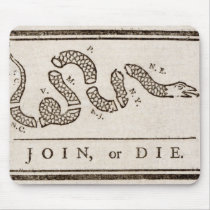 Join, or Die Flag Mouse Pads