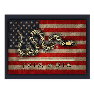 Join Or Die Postcards | Zazzle