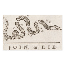 Join, or Die Flag Rectangular Stickers