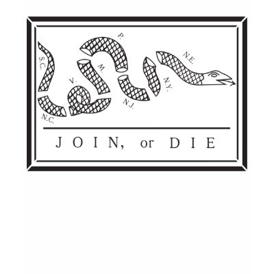 Join or Die Flag T-shirt by FlagTshirts