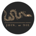 Join Or Die - Libertarian stickers