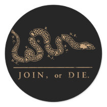 Join Or Die - Libertarian stickers