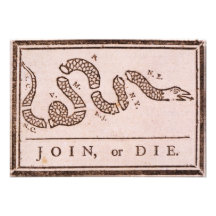 Join or Die ORIGINAL Benjamin Franklin Cartoon Custom Announcement