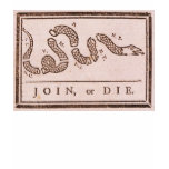 Join or Die ORIGINAL Benjamin Franklin Cartoon T Shirt