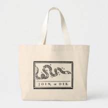 Join, or Die Tote Bags