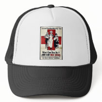 Join Our Red Cross Trucker Hats