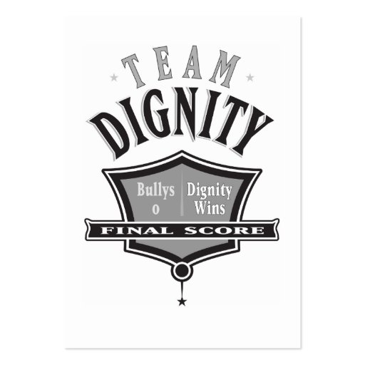 Join Team Dignity - No Bullying Business Cards (front side)