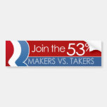 Join the 53 percent bumper stickers