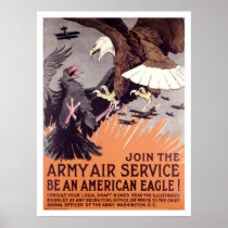 Join The Air Service - Be An American Eagle! posters