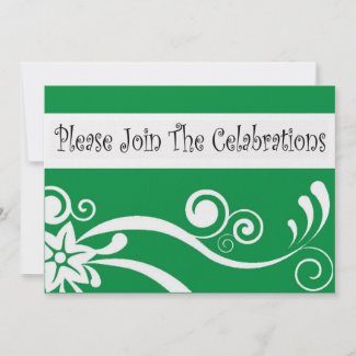 Join the celabrations-green invitation invitation
