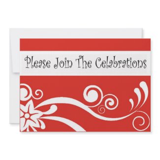 Join the celebrations-red invitation invitation