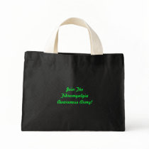 Join The Fibromyalgia Awareness Army!-Tiny Tote bags