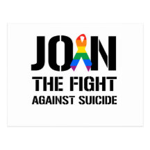 Join the fight against gay suicide postcard